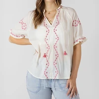 Devoted, Button Front Blouse, Sizes XS-XL