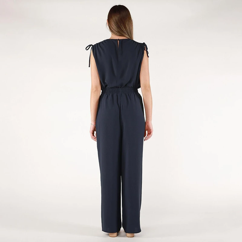 DV pantalon en satin à jambe large