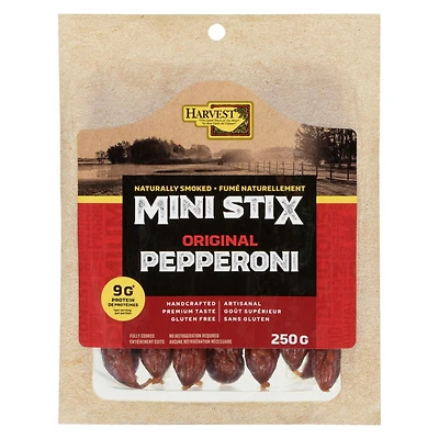 RÉCOLTE MINI STIX ORIGINAL PEPPERONI 250 g / 16 saucisses (env.)