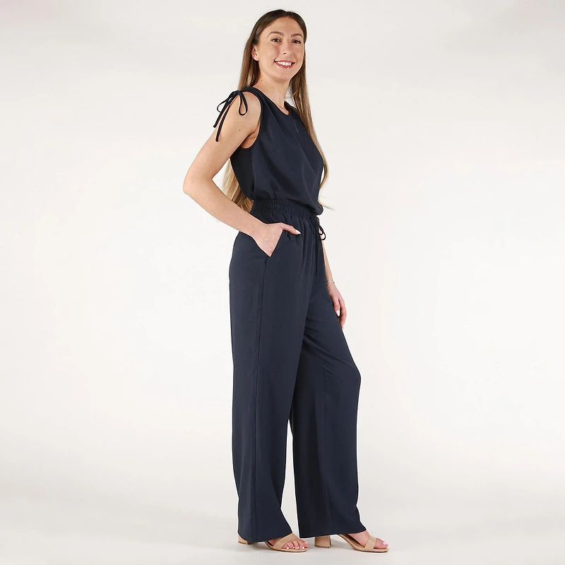 DV pantalon en satin à jambe large