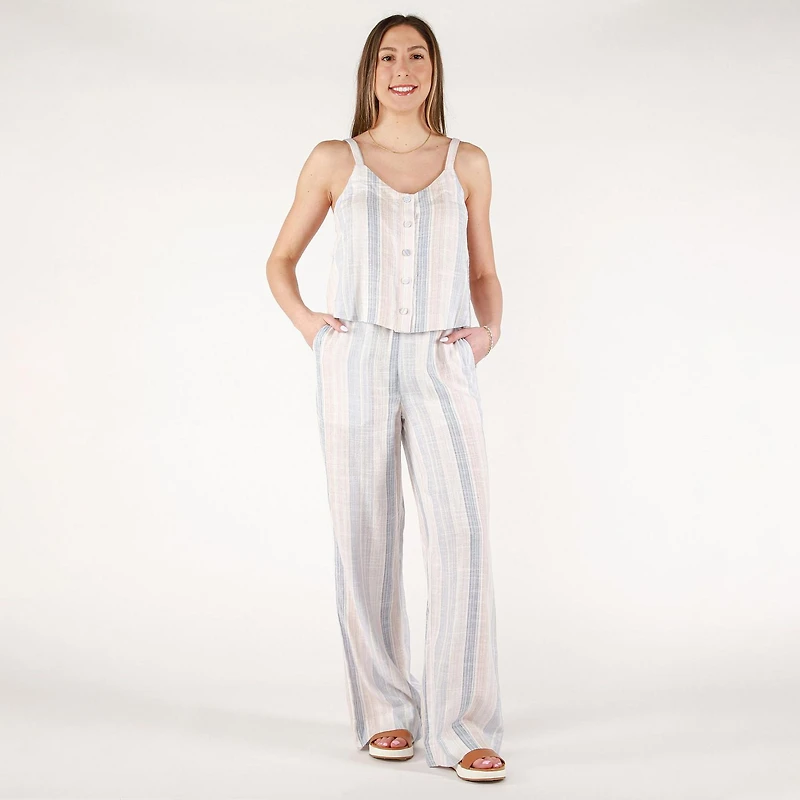 DV Camisole rayée boutonnée sur le devant
