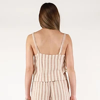 DV Camisole rayée boutonnée sur le devant