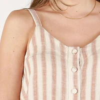 DV Camisole rayée boutonnée sur le devant