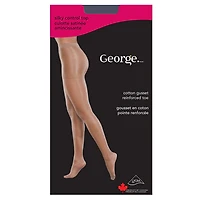 George Women's' Silky Control Top Pantyhose