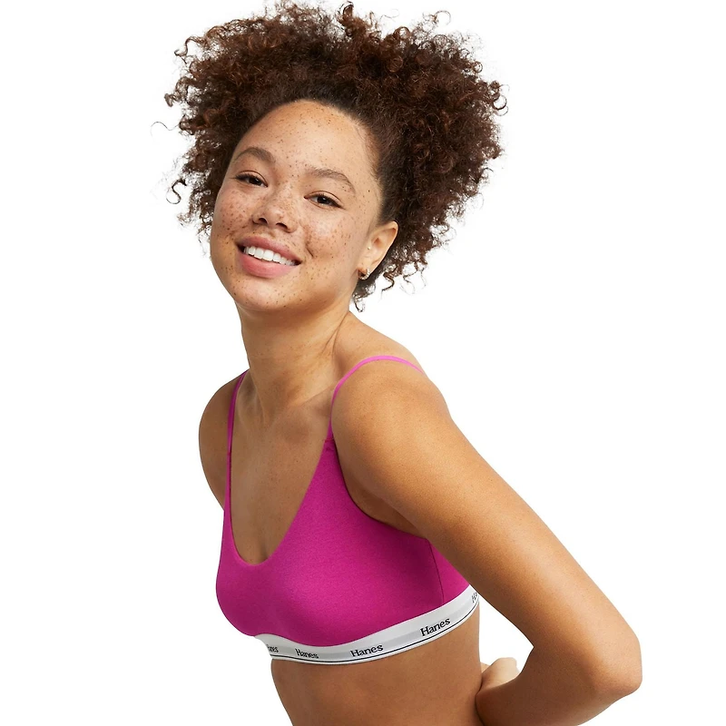 Hanes Originals Bralette a bretelles minces extensible Bralette a bretelles minces extensible