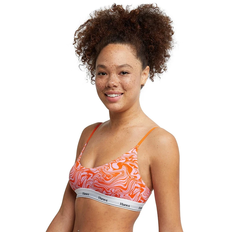 Hanes Originals Bralette a bretelles minces extensible Bralette a bretelles minces extensible