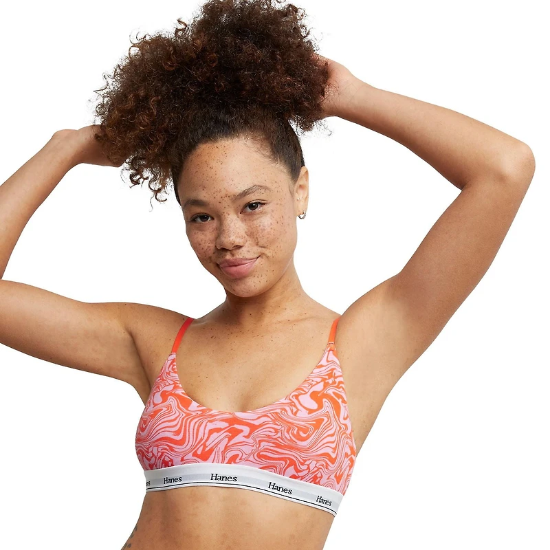 Hanes Originals Bralette a bretelles minces extensible Bralette a bretelles minces extensible