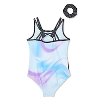 Justice Girls' Printed Leotard 2-Piece Set