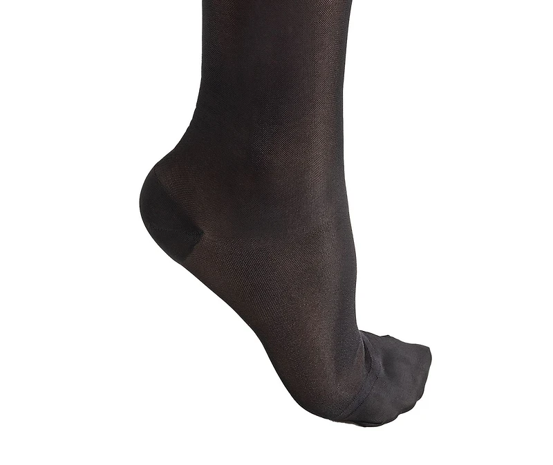 BIOS Living Bas Diaphanes de Compression, Aux Genoux, Noir, Taille Moyennes, Compression Modérée (15-20mmHg) Bas Diaphanes de Compression