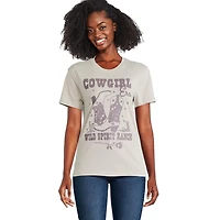 T-shirt Cowgirl Era The Pink Closet pour femmes Tailles TP–TG