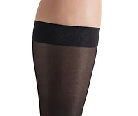 BIOS Living Bas Diaphanes de Compression, Aux Genoux, Noir, Taille Moyennes, Compression Modérée (15-20mmHg) Bas Diaphanes de Compression