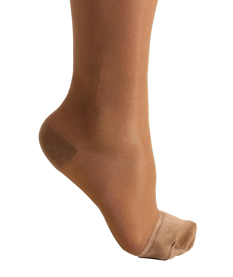 BIOS Living Compression Sheer Hosiery, Knee Length in Beige, Size Large, Moderate Compression (15-20mmHg), Compression Sheer Hosiery