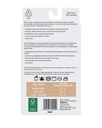 BIOS Living Compression Sheer Hosiery, Knee Length in Beige, Size Large, Moderate Compression (15-20mmHg), Compression Sheer Hosiery