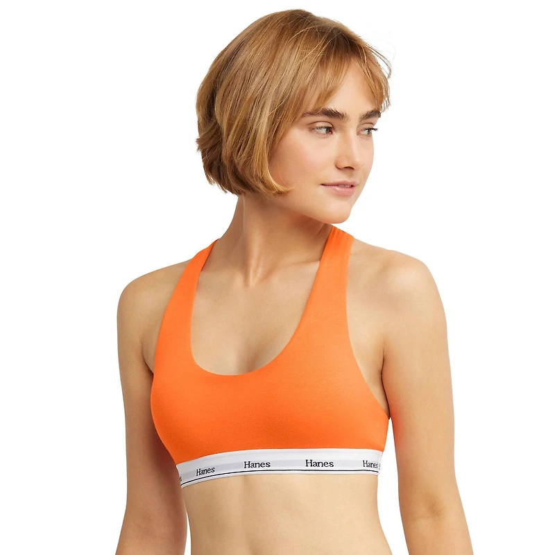 Hanes Originals Stretch Racerback Bralette, Racerback Stretch Bralette