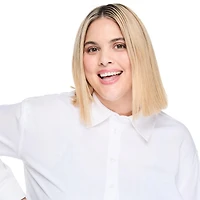 Chemise boutonnée en mélange de lin Lane Bryant Plus pour femmes