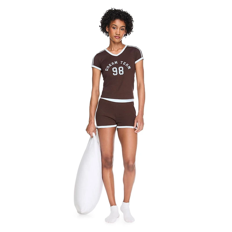 No Boundaries Women's Two Piece Pajama Set