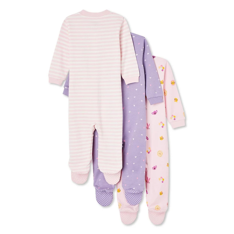 George Baby Girls' Sleeper 3-Pack