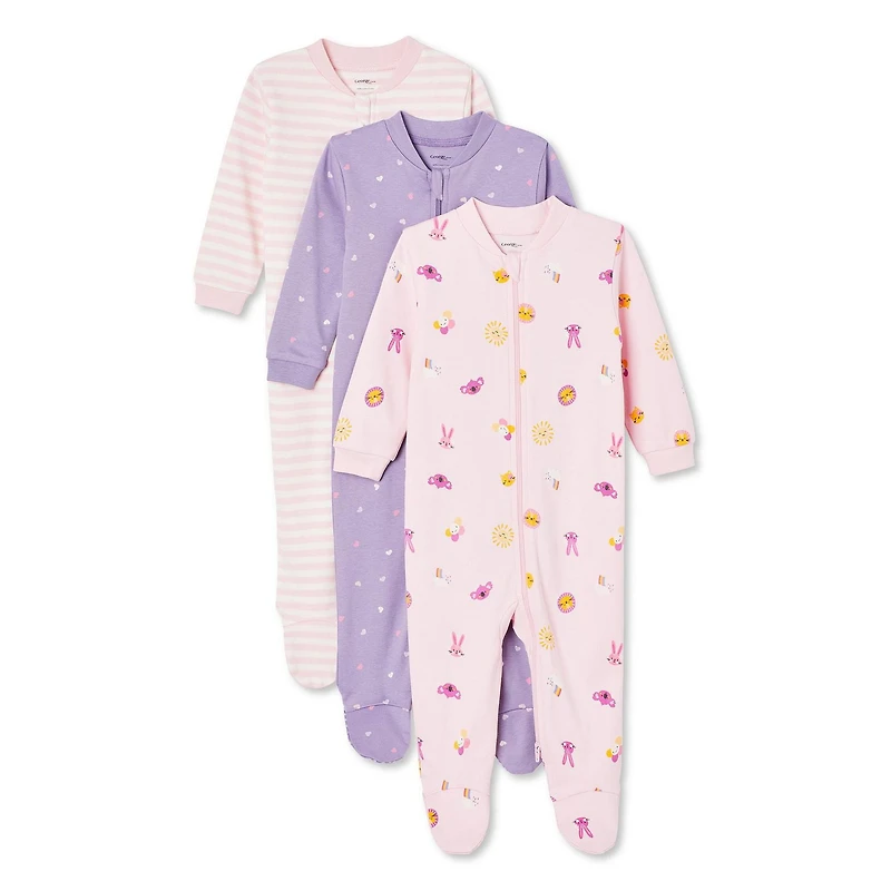 George Baby Girls' Sleeper 3-Pack