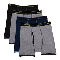 Boxer Brief Ringer pour homme Hanes Pack de 4 - Assorti