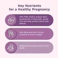 Multigummies prénatales Centrum avec DHA et acide folique, supplément multivitaminé et minéral post-partum, 60 pièces, approvisionnement de 30 jours Multigummies prénatales Centrum