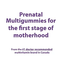 Multigummies prénatales Centrum avec DHA et acide folique, supplément multivitaminé et minéral post-partum, 60 pièces, approvisionnement de 30 jours Multigummies prénatales Centrum