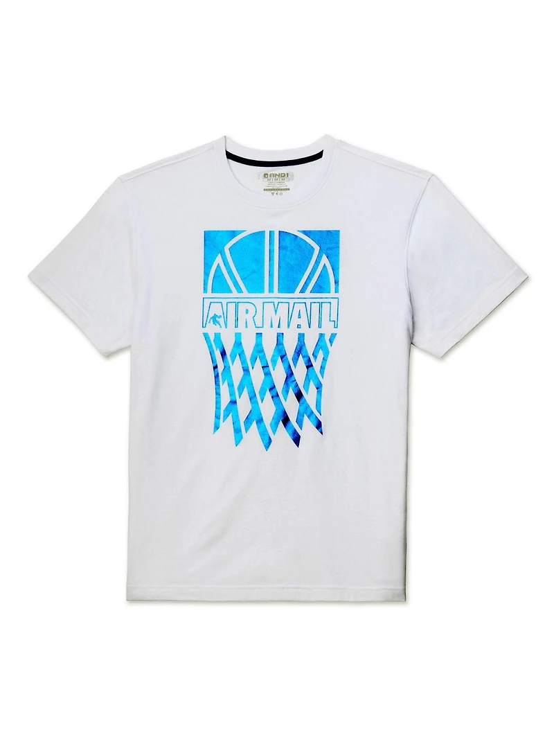 AND1 Mens Air Mail Short Sleeve Graphic Tee