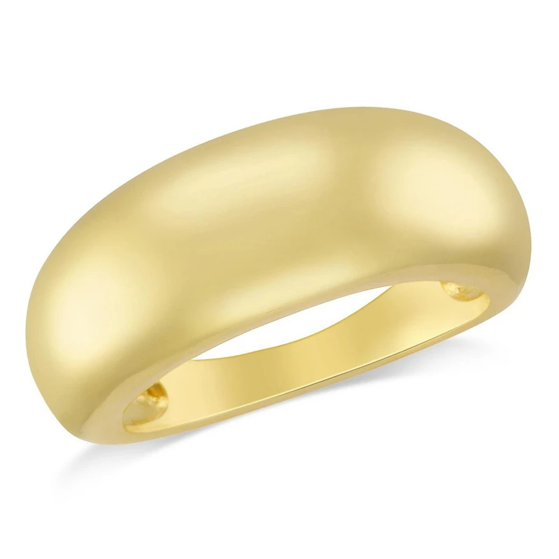 Bague plaquée jaune en argent sterling Quintessential