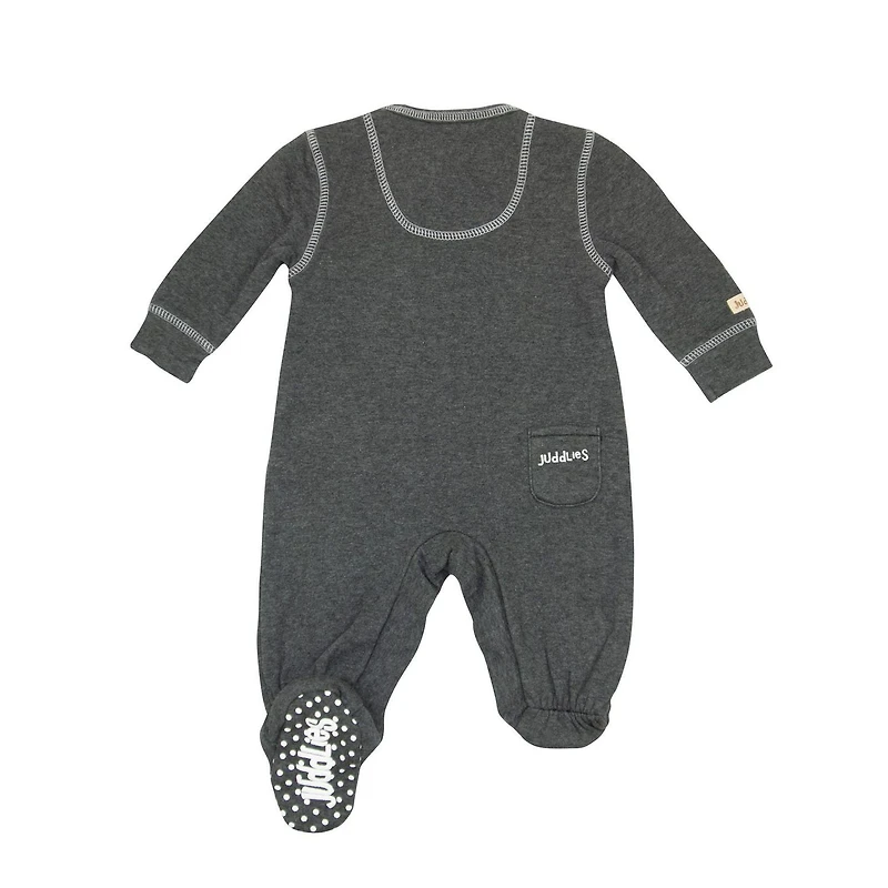 Juddlies - Collection Breathe EZE - Dormeuse en coton respirant pour bébé tout-petit - Fermeture éclair bidirectionnelle - Gris charbon
