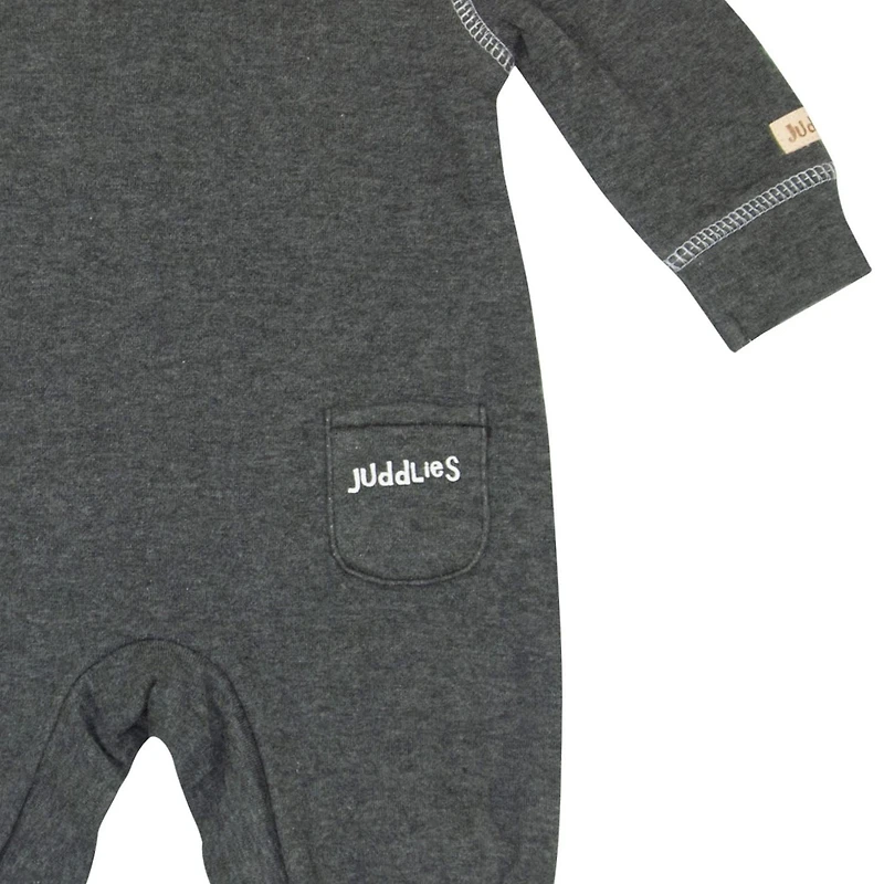 Juddlies - Collection Breathe EZE - Dormeuse en coton respirant pour bébé tout-petit - Fermeture éclair bidirectionnelle - Gris charbon
