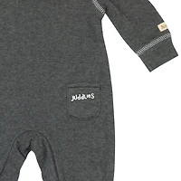 Juddlies - Collection Breathe EZE - Dormeuse en coton respirant pour bébé tout-petit - Fermeture éclair bidirectionnelle - Gris charbon