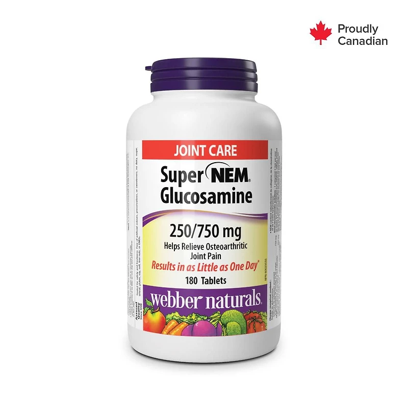 Webber Naturals® Glucosamine with NEM 750/250 mg, 180 TABLETS