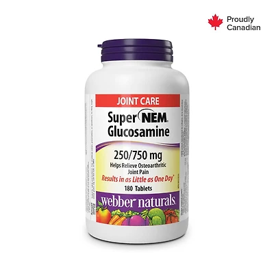 Webber Naturals® Glucosamine with NEM 750/250 mg, 180 TABLETS