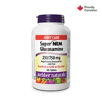 Webber Naturals® Glucosamine with NEM 750/250 mg, 180 TABLETS