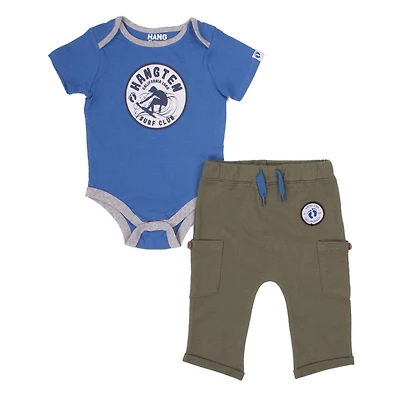 Hang 10 Infant Onesie and short set