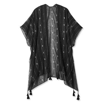 George Women's Printed Tassel Ruana