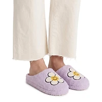 Pantoufles à motif de marguerites violettes MUK LUKS pour femmes, tailles 5- 10