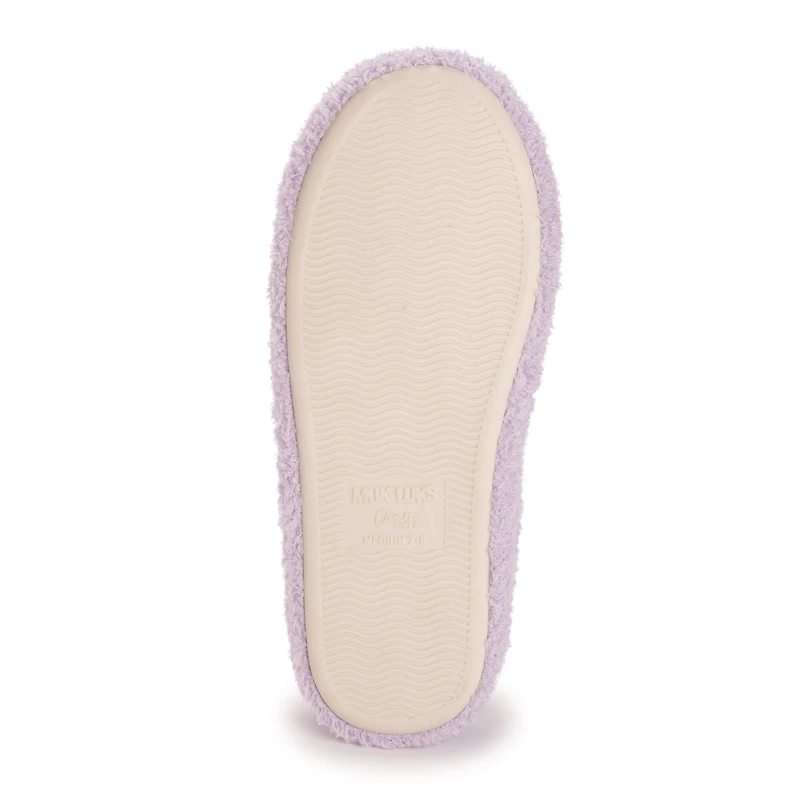 Pantoufles à motif de marguerites violettes MUK LUKS pour femmes, tailles 5- 10