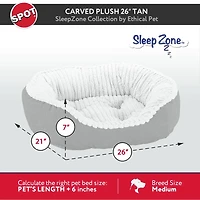 Sleep Zone Lit pour Chien en Peluche Sculpté