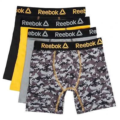 Paq. de 4 caleçons boxeurs haute performance Reebok avec traitement antimicrobien pour garçons