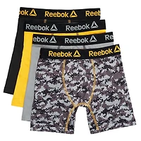 Paq. de 4 caleçons boxeurs haute performance Reebok avec traitement antimicrobien pour garçons