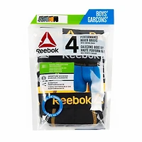 Reebok Boys' 4 Pack Performance Boxer Brief Anti-Microbial
