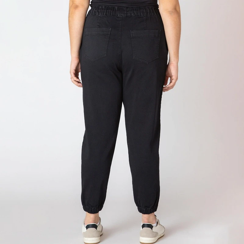 Devoted Taille Plus Femme jogger en denim avec cordon de serrage Jogger en denim