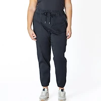 Devoted Taille Plus Femme jogger en denim avec cordon de serrage