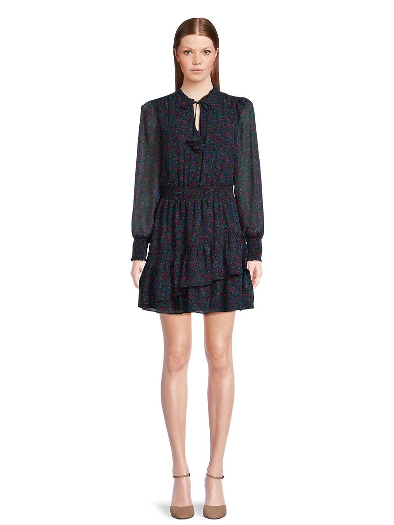 BCBG PARIS PRINT MINI DRESS