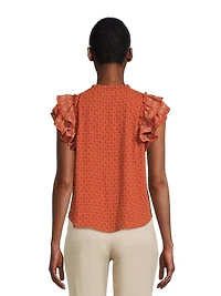 BCBG PARIS FLUTTER SLEEVE TOP