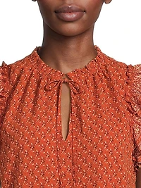 BCBG PARIS FLUTTER SLEEVE TOP
