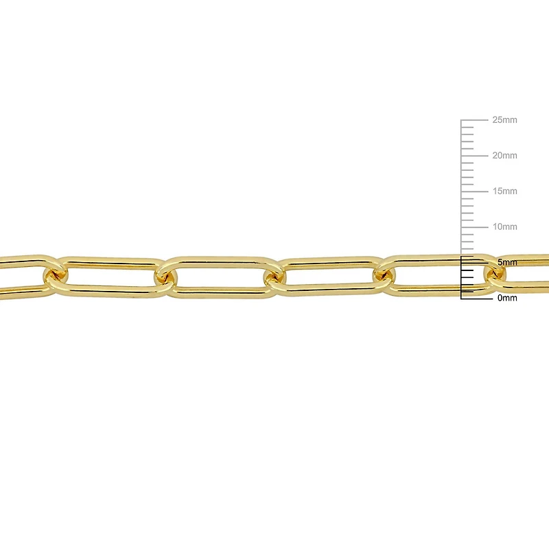 Miabella 18K Yellow Gold Plated Sterling Silver Fancy Link Chain Necklace