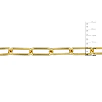 Miabella 18K Yellow Gold Plated Sterling Silver Fancy Link Chain Necklace