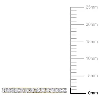 Miabella 3/8 Carat T.G.W. Created White Sapphire 10K Yellow Gold Semi-Eternity Anniversary Ring