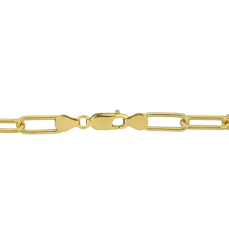 Miabella 18K Yellow Gold Plated Sterling Silver Fancy Link Chain Necklace